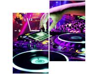 60X60CM ZEGAR DJJ SEQUENCE SET CAŁOROCZNY OBRAZ DREWNO ŚCIAN KWADRAT