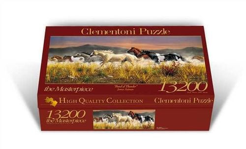 Puzzle 13200 elementów Clementoni HQ Band of thunder Konie w galopie na Arena.pl