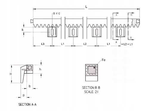 Listwa zębata PCV 1m do bram przesuwnych do 700 kg na Arena.pl