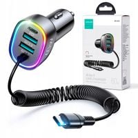 JOYROOM ŁADOWARKA SAMOCHODOWA 2x USB 1x USB C Z KABLEM USB C DO SAMOCHODU