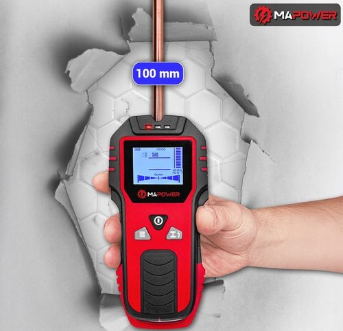 WYKRYWACZ PRZEWODÓW DETEKTOR DREWNA METALU KABLI RUR W ŚCIANIE MAPOWER na Arena.pl
