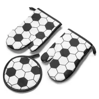 Piłkarskie Rękawice Kuchenne z Podkładką - Prezent dla Fana Futbolu