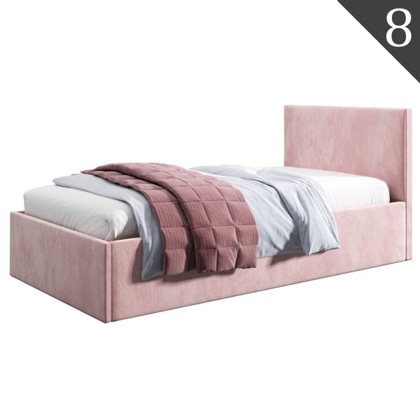 Łóżko młodzieżowe Tapczan 80x200 Basic Asti Jasny Szary + POJEMNIK zdjęcie 6