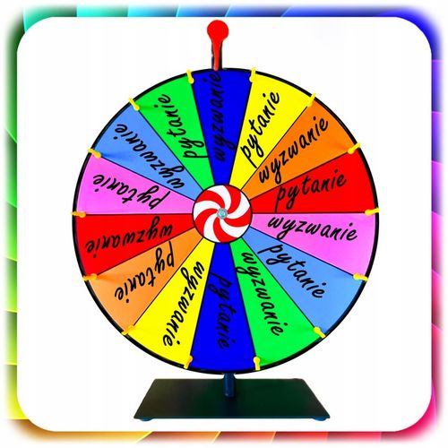 KOŁO FORTUNY SUCHOŚCIERALNE GRA DLA DZIECI LOTERIA IMPREZY 50CM + na Arena.pl