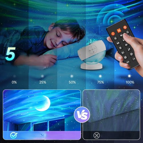 Projektor Gwiazd Głośnik Bluetooth Lampka Nocna Projektor Z Muzyką Pilot na Arena.pl