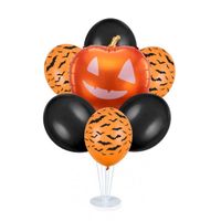 Zestaw balonów na stojaku Halloween Dynia