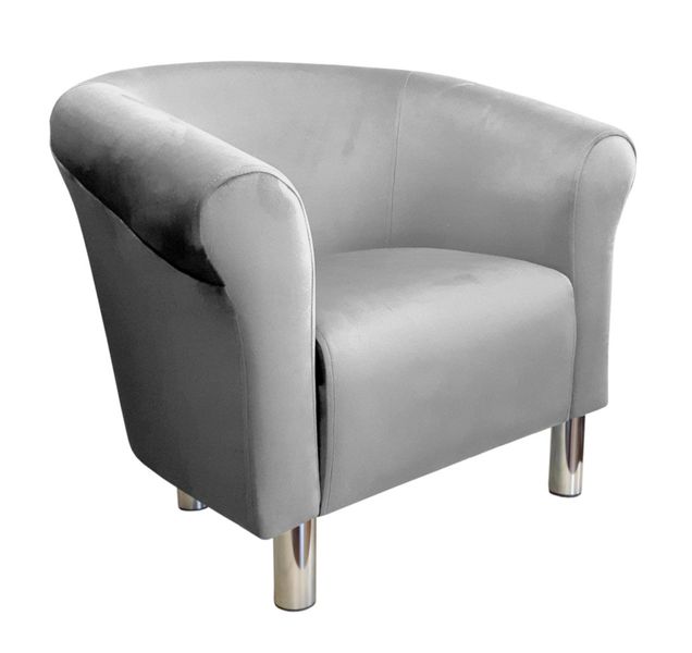 Fotel Milo MG17 nogi chrom szary zdjęcie 1