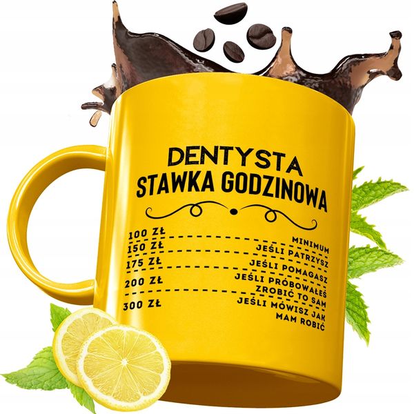 Złoty Kubek Premium Dla Dentysty Prezent Z Nadrukiem Ze Zdjęciem zdjęcie 1