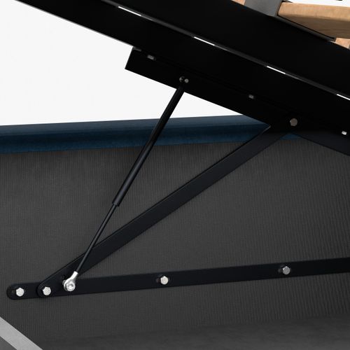 ŁÓŻKO TAPICEROWANE 180x200 ŁÓŻKO PODWÓJNE Z POJEMNIKIEM GRANATOWE na Arena.pl