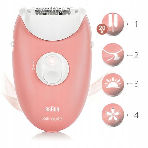 DEPILATOR BRAUN Silk-epil 3 SOFTLIFT TIPS + NASADKA MASUJĄCA - AC na Arena.pl