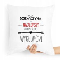 Poduszka Prezent Dla Dziewczyny Najlepszt Partner Z Nadrukiem Ze Zdjęciem