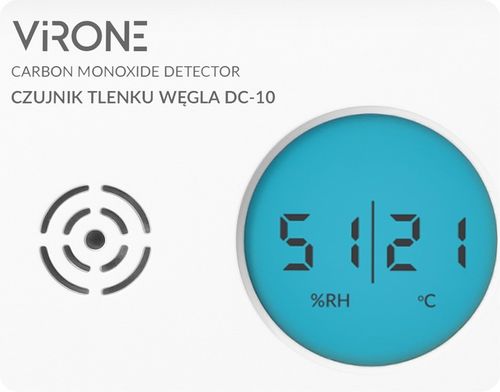 CZUJNIK CZADU TLENKU WĘGLA CZUJKA CO TERMOMETR CERTYFIKOWANY TUV + BATERIE na Arena.pl