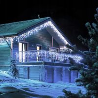 SOPLE LED 500 BIAŁE ZIMNE + FLASH 18m Kurtyna Świetlna Zewnętrzna HIT