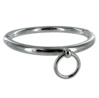 metal hard naszyjnik stalowy z pierścieniem o-ring 18 cm chrom