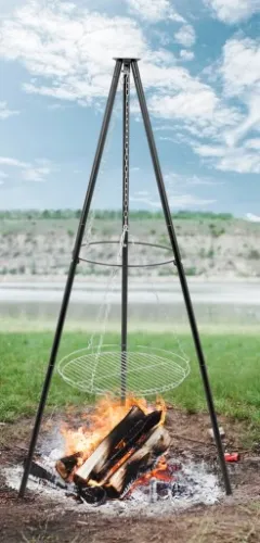 GRILL WISZĄCY OGRODOWY PALENISKO TRÓJNÓG OGNISKO na Arena.pl