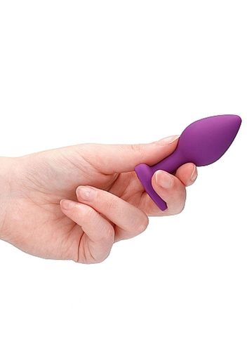 diamond heart butt plug - regular - purple na Arena.pl