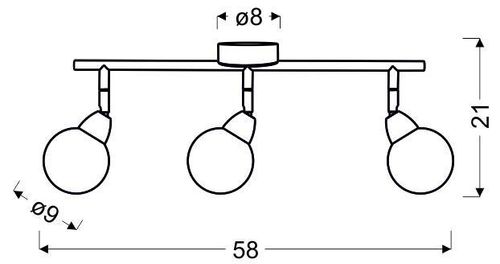Bolo listwa 3x6W LED smd główka okrągła 1e z przegubem klosz wymienny kd sy na Arena.pl