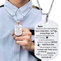 Naszyjnik Zawieszka stal z grawerem dla SYNA