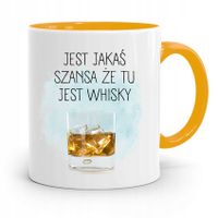 Kubek Prezent Żółty Dla Chłopaka Szansa Na Whisky Z Nadrukiem Ze Zdjęciem