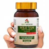 Wild Yam Dziki Pochrzyn ekstrakt 20% diosgenin 60 kap. hormony Super Mocny