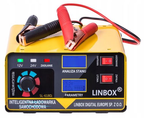 PROSTOWNIK SAMOCHODOWY DO AKUMULATORÓW 24V 12V 20A POLSKIE MENU na Arena.pl