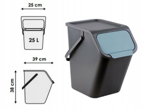 KOSZ NA ŚMIECI POJEMNIK DO SEGREGACJI ODPADÓW PAPIER PLASTIK SZKLO BIO 25 L na Arena.pl