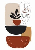 Plakat 21x29,7cm Botaniczna Abstrakcja