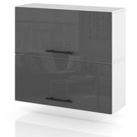 Szafka Kuchenna Wisząca Klapowa Modułowa 80cm Spremium Szary Połysk