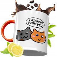 Kubek Pomarańczowy Dla Przyjaciela Przyjaciółki Z Nadrukiem Ze Zdjęciem