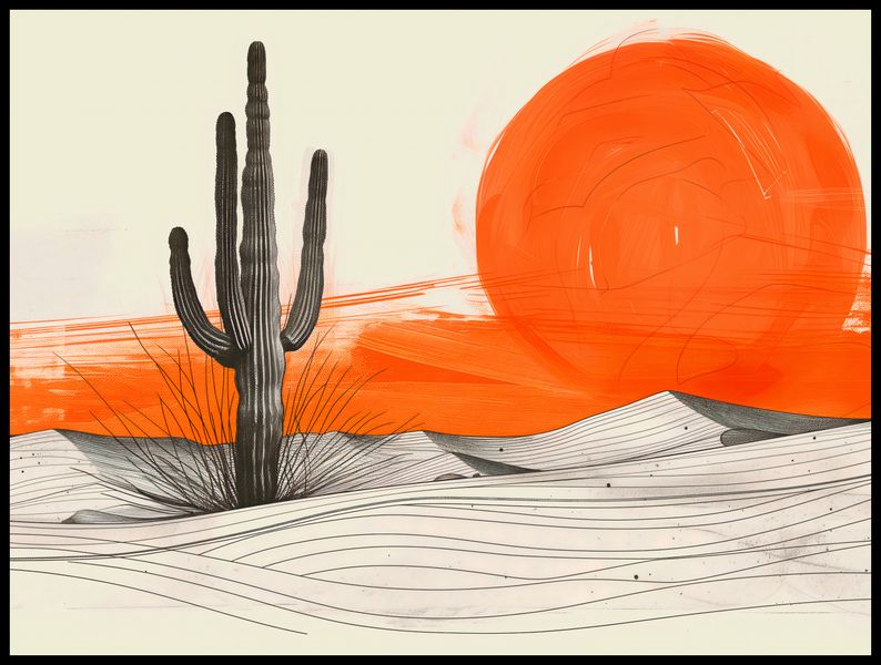 Plakat 100x75cm Kaktus Saguaro zdjęcie 2