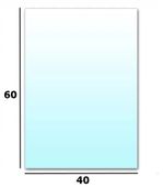 Podstawa szklana hartowana - szyba pod Piec Kominek 60x40 cm