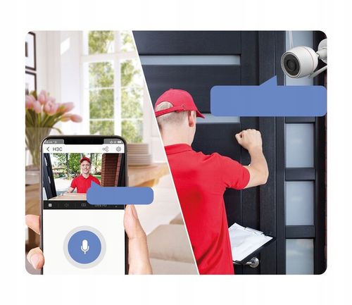 Kamera WiFi Zewnętrzna 5Mpx EZVIZ H3c 5MP Kolor 24/7 Detekcja Odstraszanie na Arena.pl