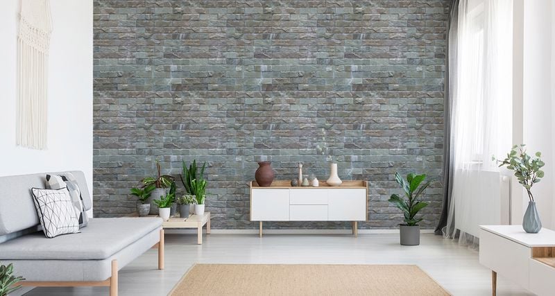 Tapeta Kolorowe Cegły - Efekt 3D zdjęcie 2