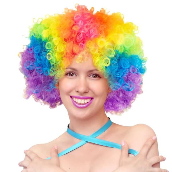 Peruka imprezowa włosy afro kolorowe zdjęcie 1