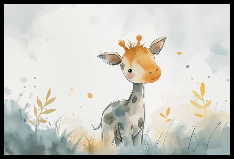 Plakat 60x40cm Mała Żyrafka zdjęcie 2