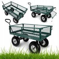 WÓZEK OGRODOWY TACZKA PRZYCZEPKA TRANSPORT Wozidło OTWIERANY BURTY XXL