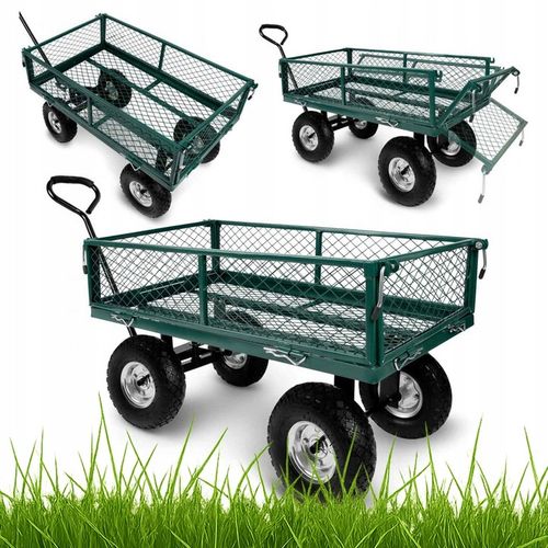WÓZEK OGRODOWY TACZKA PRZYCZEPKA TRANSPORT Wozidło OTWIERANY BURTY XXL na Arena.pl
