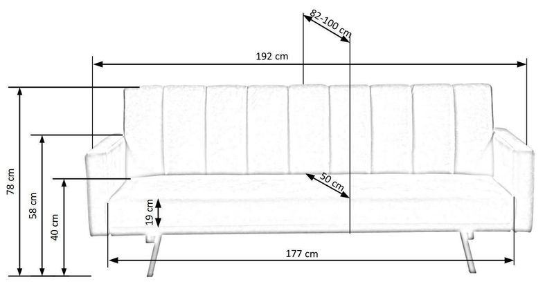 Sofa Flow zielona ciemna zdjęcie 4