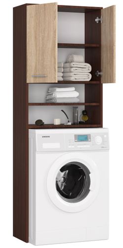 SŁUPEK REGAŁ ŁAZIENKOWY FIN NAD PRALKĘ WENGE / SONOMA na Arena.pl