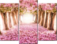 60 90CM OBRAZ 3 ELEM ROMANTYCZNA ALEJKA ŚCIENNY DRUK PŁÓTNO