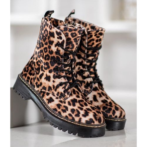 Zamszowe Workery Leopard Print r.39 na Arena.pl