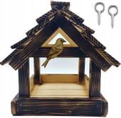 Karmnik Dla Ptaków Duży XXL Opalany Mocny Solidny Budka Na Zimę Mikołaja