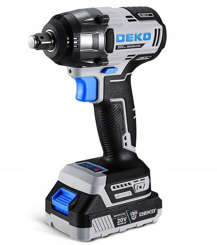 KLUCZ UDAROWY AKUMULATOROWY DO KÓŁ BEZSZCZOTKOWY 1/2" NASADKI 2xAKU 20V na Arena.pl