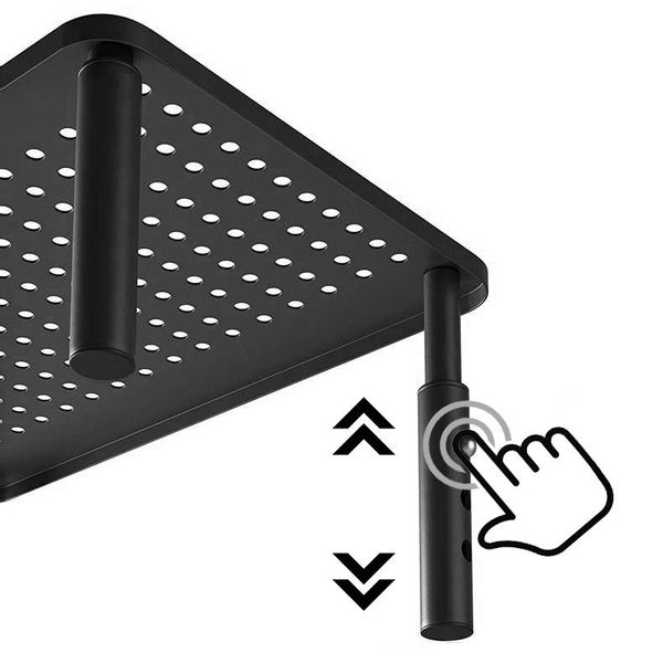 Podstawka pod monitor laptop NANKIN czarna + szuflada zdjęcie 10