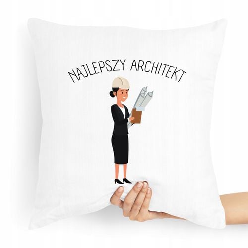 Poduszka Prezent Dla Najlepszego Architekta Z Nadrukiem Ze Zdjęciem na Arena.pl