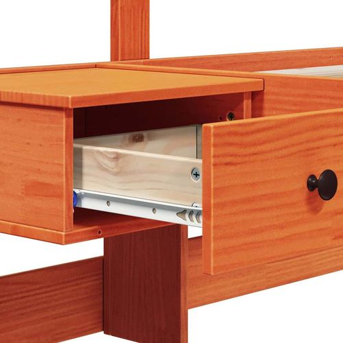 Ramka łóżka Woskowy brąz 80 x 200 cm Lite drewno sosnowe na Arena.pl