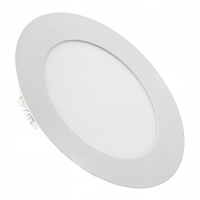 10x Panel Plafon Sufitowy LED Podtynkowy Okrągły 6W 660lm Zimna CCD SLIM