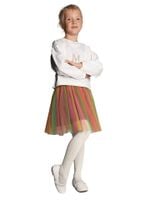 Rajstopy dziewczęce bawełniane ażurowe ecru 104-110 YOCLUB