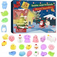 KALENDARZ ADWENTOWY DLA DZIECI ZABAWKI ANTYSTRESOWE GNIOTEK SQUISHY 24 SZT