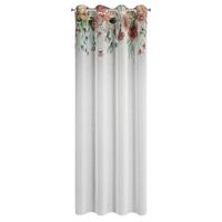 Zasłona na przelotkach RISA 140X250 biała z kwiatowym nadrukiem